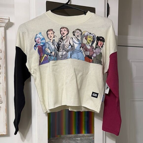 NWT STAR WARS Girls Cropped Spirit Jersey Size 7/8 - Picture 1 of 6